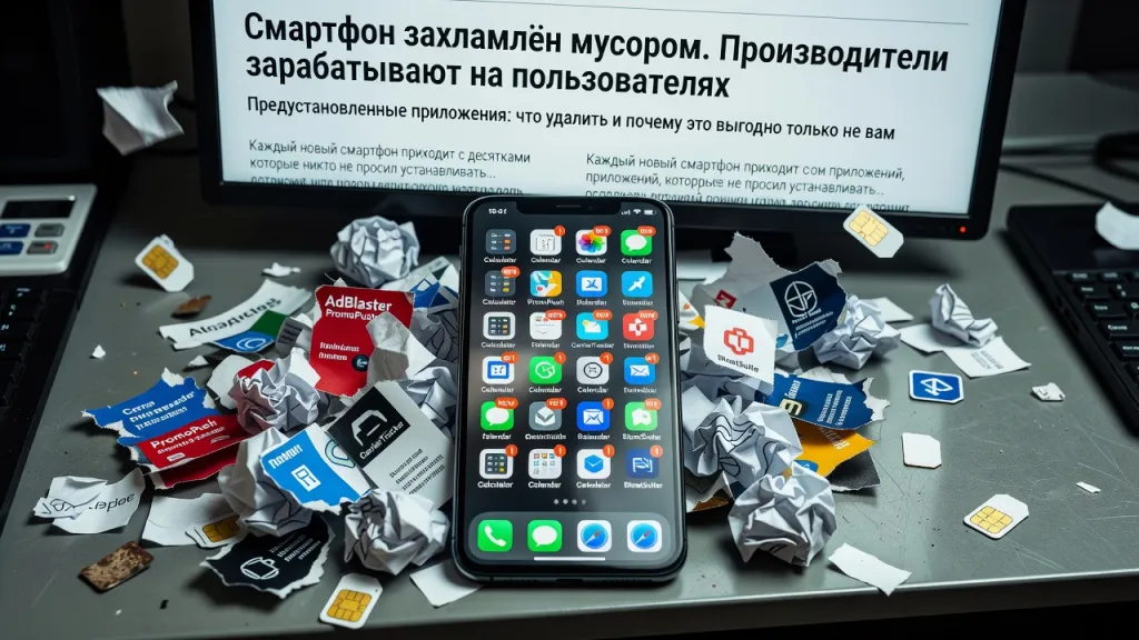 Смартфон захламлён мусором. Производители зарабатывают на пользователях